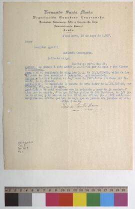 Pago de maíz y fletes, envío de duplicados de factura y reclamo de venta