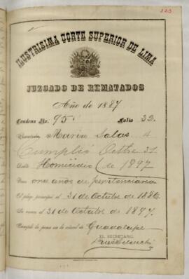 Testimonio de condena