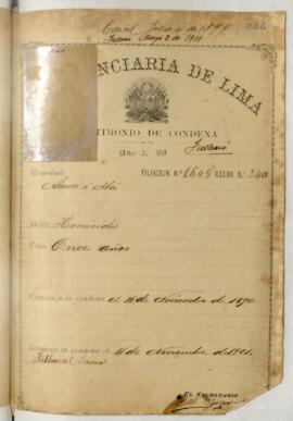 Testimonio de condena