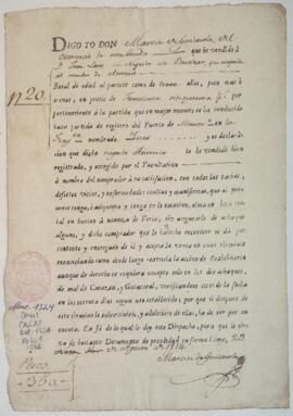 Contrato de venta de esclavo