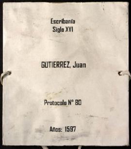 Protocolo notarial de Juan Gutiérrez