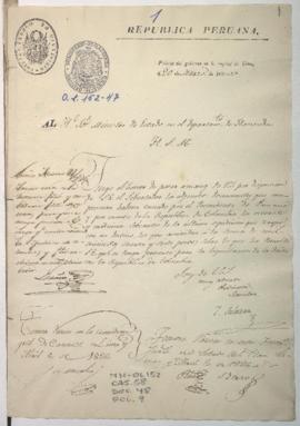 Víveres y documentos tomados por intendente de Panamá