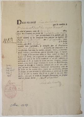 Contrato de venta de esclavo