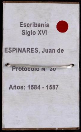 Protocolo notarial de Juan de Espinares