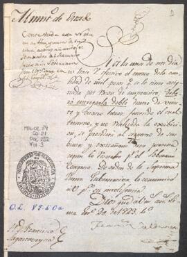 Contestación sobre empréstito