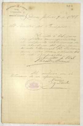 Testimonio de condena