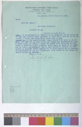 Entrega de fardos de lana y pago de acreencias