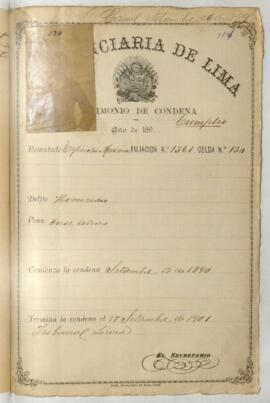 Testimonio de condena