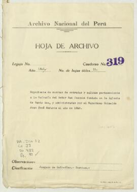 Cuentas de entradas y salidas