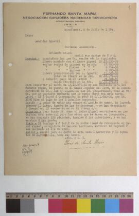 Cuentas y balances, envío de aceite y recepción de carnero y mantequilla