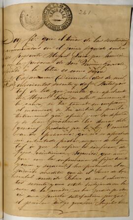 Testimonio de condena