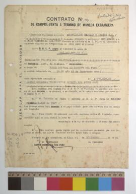 Contrato por compra-venta de divisas.