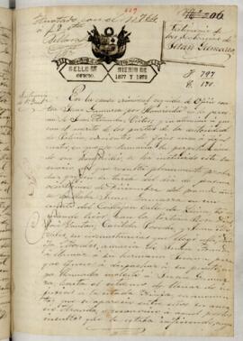 Testimonio de condena