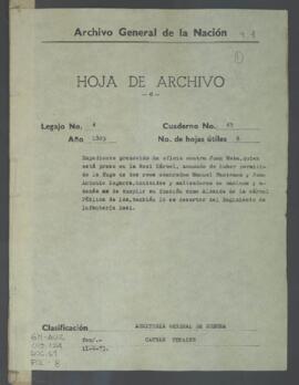 Fuga de presos y deserción