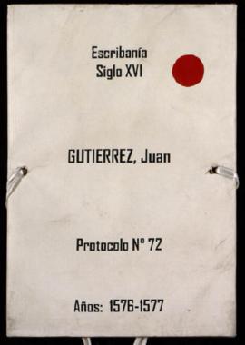 Protocolo notarial de Juan Gutiérrez