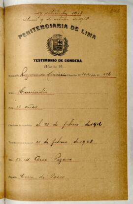 Testimonio de condena