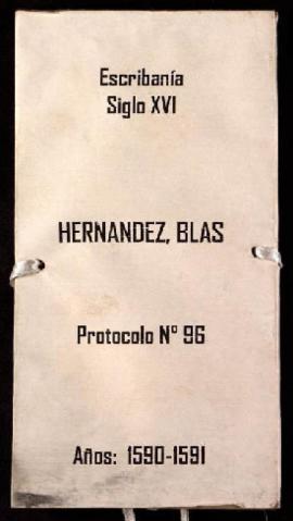 Protocolo notarial de Blas Hernández