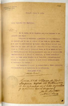 Testimonio de condena