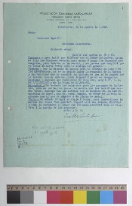 Pago de carneros, remisión de harina, galletas y facturas, inspección de fundo