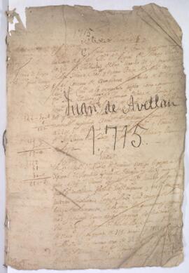 Protocolo notarial de Juan de Avellan
