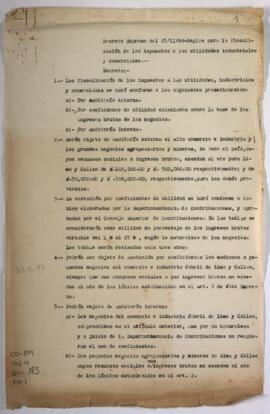 Decreto y normas sobre reglas para fiscalización