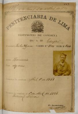 Testimonio de condena