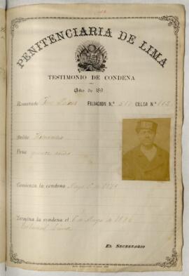 Testimonio de condena