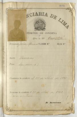 Testimonio de condena