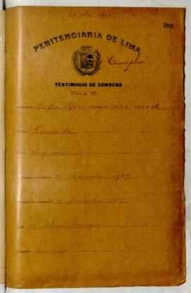 Testimonio de condena