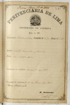 Testimonio de condena