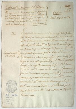 Orden sobre sueldos de la Marina