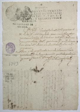 Solicitud de libramiento