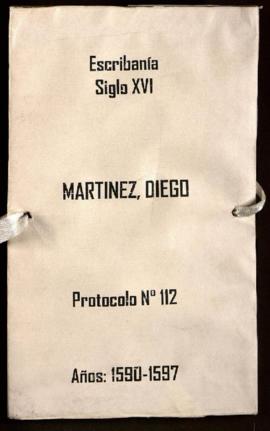 Protocolo notarial de Diego Martínez