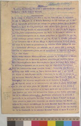 Testimonio de sociedad y ampliación