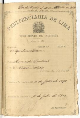 Testimonio de condena