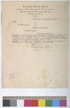 Envío de copias de facturas y pedido de galletas y fideos