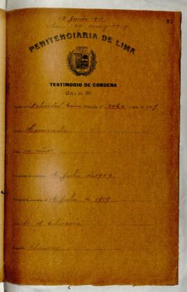 Testimonio de condena