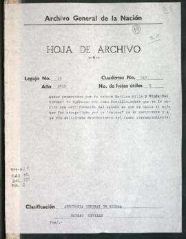 Certificado de estado de salud