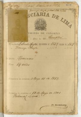 Testimonio de condena