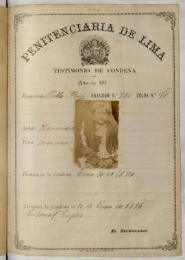 Testimonio de condena