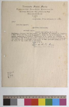 Envío de duplicado de factura por madera y cuenta de cilindro de gasolina
