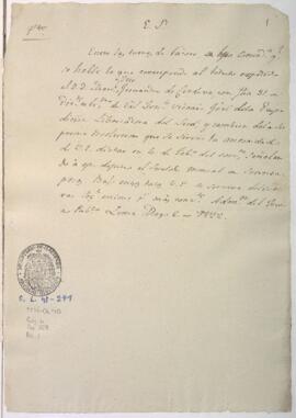 Nombramiento de vicario de la Expedición Libertadora del Sur