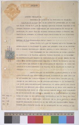 Certificado de indemnización