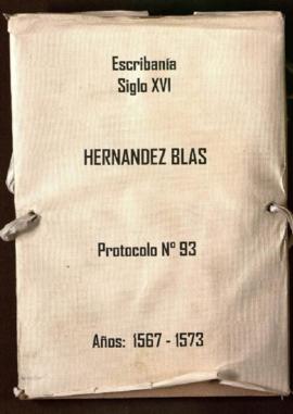 Protocolo notarial de Blas Hernández