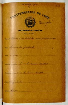 Testimonio de condena