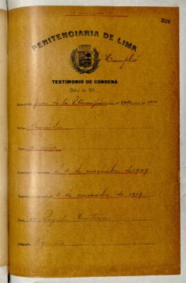 Testimonio de condena