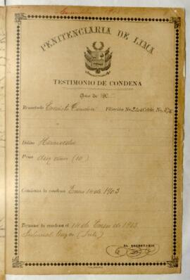 Testimonio de condena