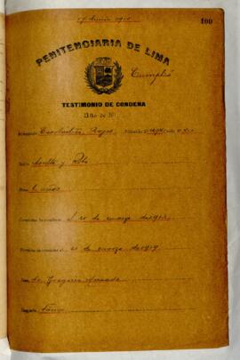 Testimonio de condena