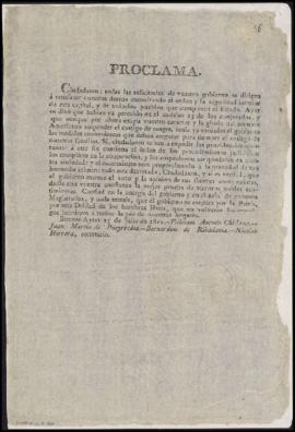Copia impresa de proclama