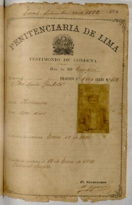 Testimonio de condena